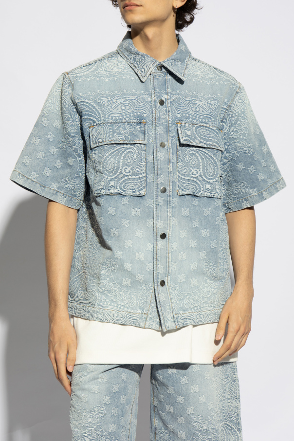 新品/定価12.6万】amiri (アミリ) ダメージデニムシャツの通販
